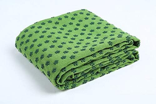 IBL-Yoga Towel, Hot Yoga Mat Towel - Sweat Absorbing Non-Slip for Hot Yoga, Pilates and Workout, 24x72 inches with Grip Dots (Green)-GravixFit