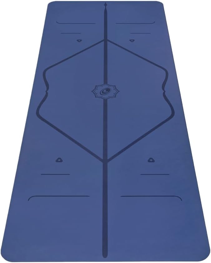 Liforme Original Yoga Mat – Free Yoga Bag Included - Patented Alignment System, Warrior-like Grip, Non-slip, Eco-friendly, sweat-resistant, long, wide, 4.2mm thick mat for comfort-GravixFit