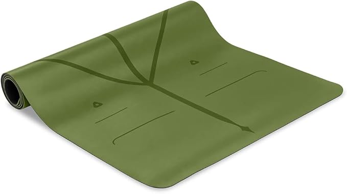 Liforme Original Yoga Mat – Free Yoga Bag Included - Patented Alignment System, Warrior-like Grip, Non-slip, Eco-friendly, sweat-resistant, long, wide, 4.2mm thick mat for comfort-GravixFit