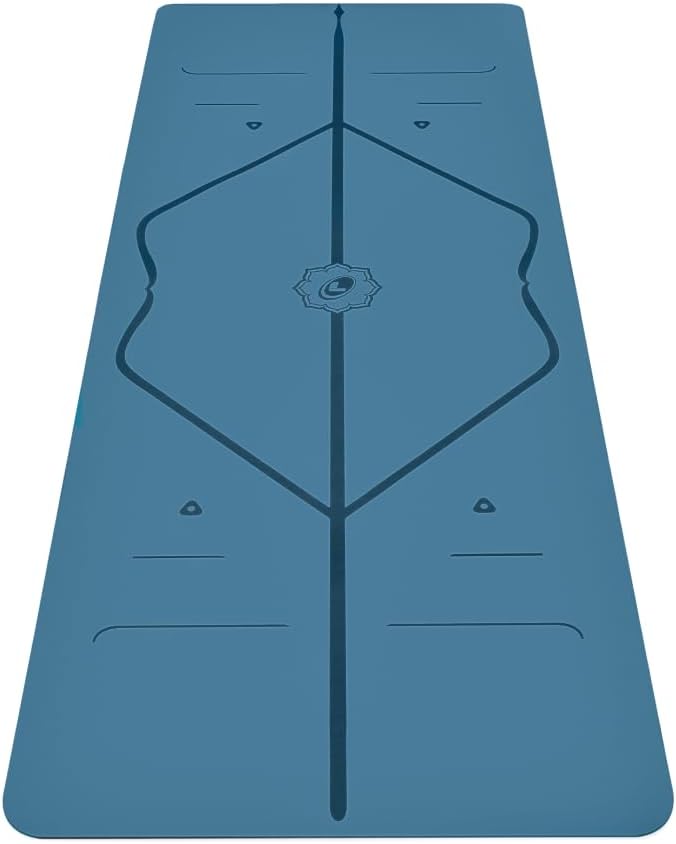 Liforme Original Yoga Mat – Free Yoga Bag Included - Patented Alignment System, Warrior-like Grip, Non-slip, Eco-friendly, sweat-resistant, long, wide, 4.2mm thick mat for comfort-GravixFit