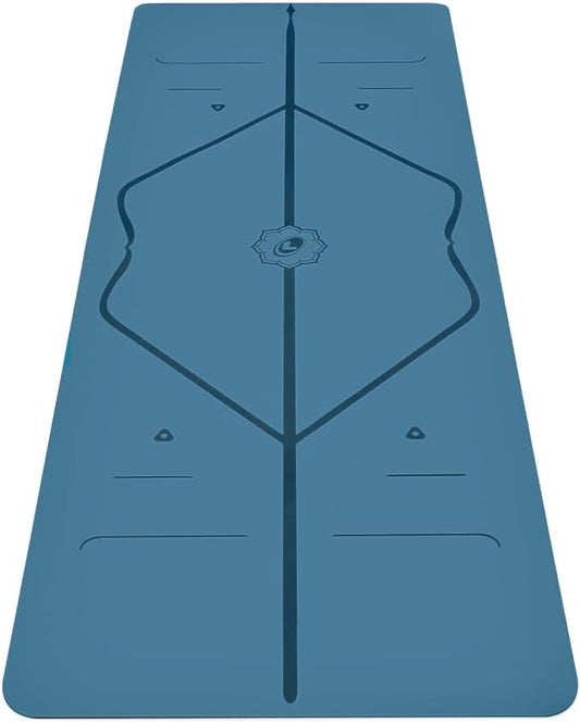 Liforme Original Yoga Mat – Free Yoga Bag Included - Patented Alignment System, Warrior-like Grip, Non-slip, Eco-friendly, sweat-resistant, long, wide, 4.2mm thick mat for comfort-GravixFit