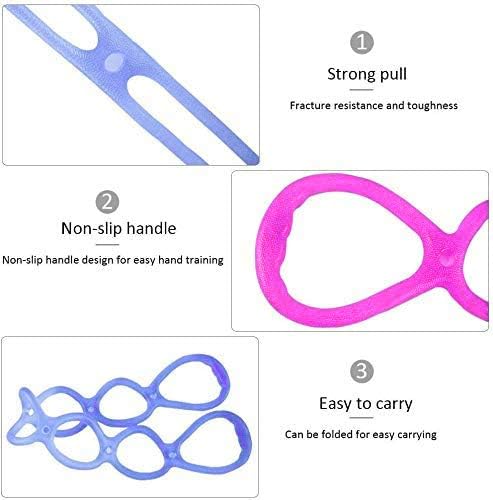 7 Rings Stretch Exercise Band, Portable Silicone Elastic Resistance Band Pilates Flexbands Yoga Stretching Strap Physical Therapy Rehab Belt, Home Gym Workout Equipment for Full Body Exercise-GravixFit
