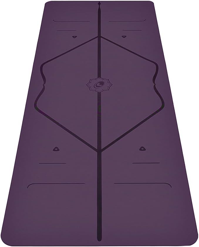 Liforme Original Yoga Mat – Free Yoga Bag Included - Patented Alignment System, Warrior-like Grip, Non-slip, Eco-friendly, sweat-resistant, long, wide, 4.2mm thick mat for comfort-GravixFit