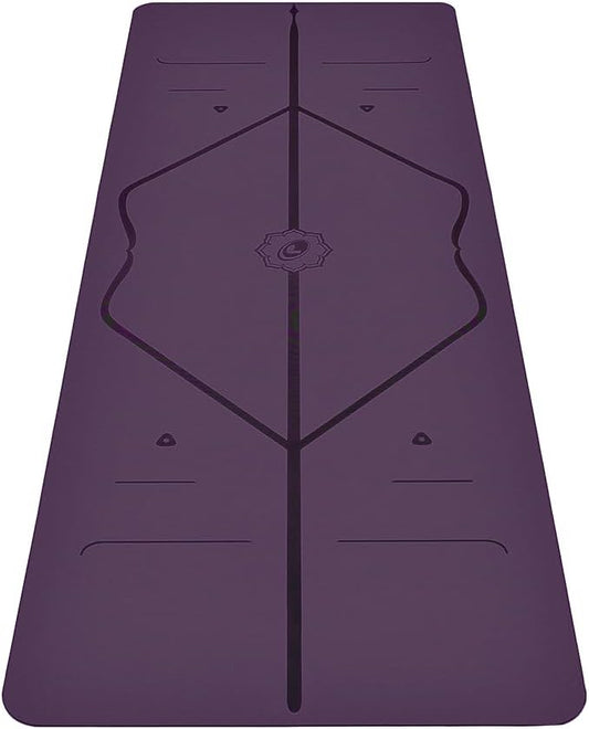 Liforme Original Yoga Mat – Free Yoga Bag Included - Patented Alignment System, Warrior-like Grip, Non-slip, Eco-friendly, sweat-resistant, long, wide, 4.2mm thick mat for comfort-GravixFit