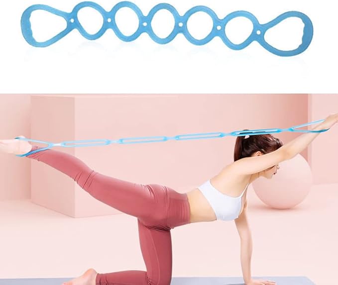 7 Ring Stretch Resistance Exercise Band, BetterJonny Workout Bands Yoga Stretching，Foot, Leg and Arm Exerciser for Home or Fitness Center Workout Walking Exercise-GravixFit