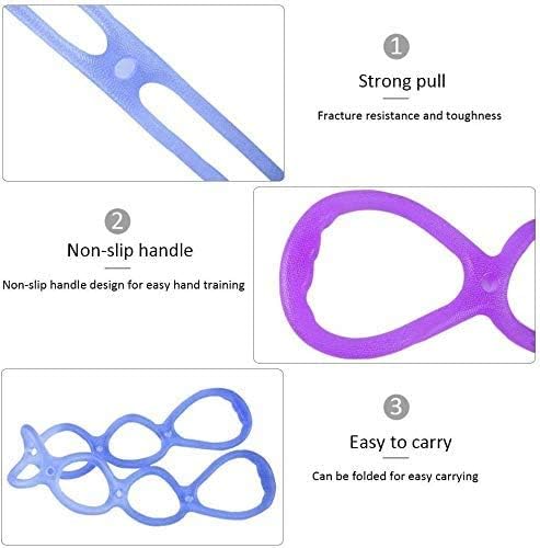 7 Rings Stretch Exercise Band, Portable Silicone Elastic Resistance Band Pilates Flexbands Yoga Stretching Strap Physical Therapy Rehab Belt, Home Gym Workout Equipment for Full Body Exercise-GravixFit