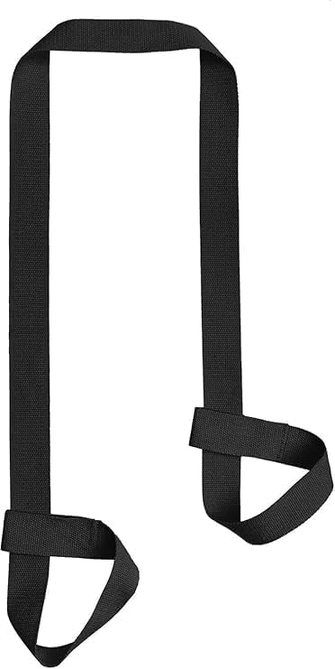 MRZZATA Yoga Mat Carrier Strap Long - Adjustable Thick and Wide Strap for Carrying Mat or Stretching, Black-GravixFit