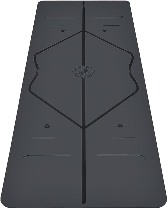 Liforme Original Yoga Mat – Free Yoga Bag Included - Patented Alignment System, Warrior-like Grip, Non-slip, Eco-friendly, sweat-resistant, long, wide, 4.2mm thick mat for comfort-GravixFit