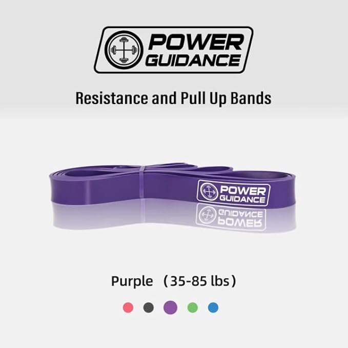 POWER GUIDANCE Pull Up Assist Bands - Stretch Resistance Band - Mobility Band - Powerlifting Bands - by Perfect for Body Stretching, Powerlifting, Resistance Training-GravixFit