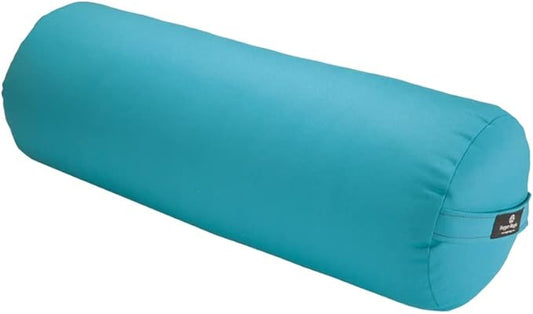 Hugger Mugger Round Yoga Bolster - Firm Round Shape, Higher Profile, Great Under Knees, Soft Support, Handmade in The USA-GravixFit