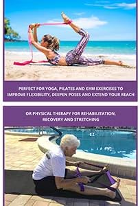 Clever Yoga - 8 ft Yoga Strap for Exercise & Physical Therapy, Leg Stretching Strap Yoga Accessories & Stretching Equipment, Leg Stretcher for Women & Men, Home Workout Essentials-GravixFit