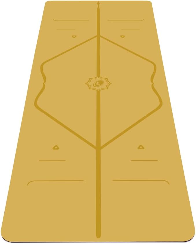 Liforme Original Yoga Mat – Free Yoga Bag Included - Patented Alignment System, Warrior-like Grip, Non-slip, Eco-friendly, sweat-resistant, long, wide, 4.2mm thick mat for comfort-GravixFit