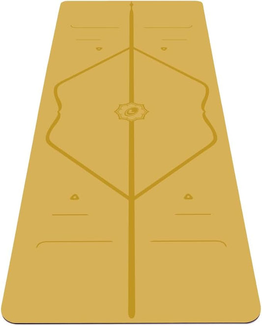 Liforme Original Yoga Mat – Free Yoga Bag Included - Patented Alignment System, Warrior-like Grip, Non-slip, Eco-friendly, sweat-resistant, long, wide, 4.2mm thick mat for comfort-GravixFit