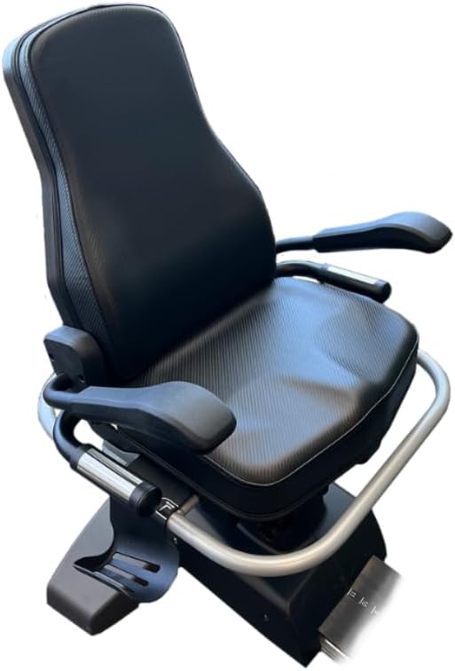 RB8MAX Recumbent Exercise Bike, Gray, Low-Impact Exercise, 360-Degree Swivel Seat, Engaging Programs Including Measuring Imbalances, & Compatible with Free NuStep Wellness App-GravixFit