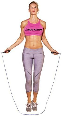 WOD Nation Adjustable Speed Jump Rope For Men, Women & Children - Blazing Fast Fitness Skipping Rope Perfect for Boxing, MMA, Endurance-GravixFit