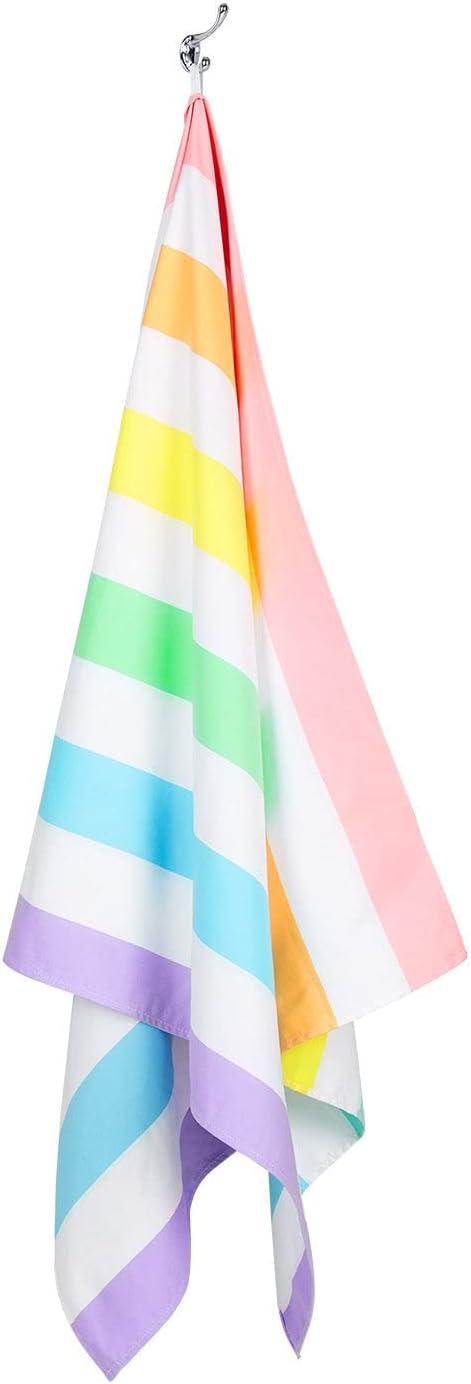 Dock & Bay Beach Towel - Quick Dry, Sand Free - Compact, Lightweight - 100% Recycled - Includes Bag - Summer - Unicorn Waves - Large (160x90cm, 63x35)-GravixFit