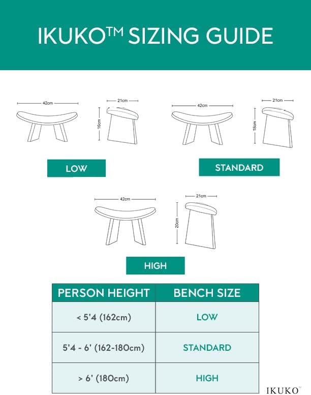 Meditation Bench IKUKO Original, Portable Version with Bag, Locally Handmade Wooden Kneeling Ergonomic Seiza Seat, Prana Yoga - 2 Colors, 3 Height Sizes-GravixFit