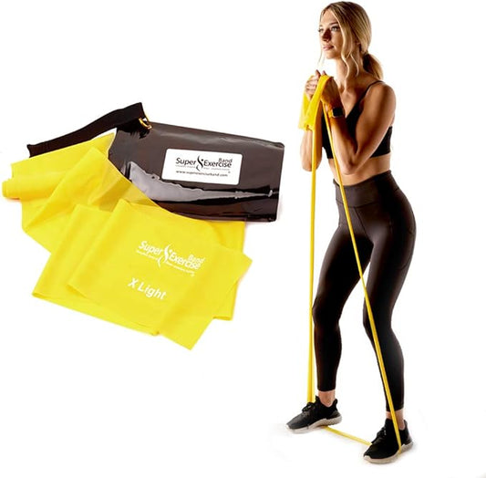 7Ft Long Resistance Bands for Stretching - Resistance Bands Set with Door Anchor - Exercise Bands Including Carry Pouch, E-Book & App - Latex-Free Workout Bands-GravixFit