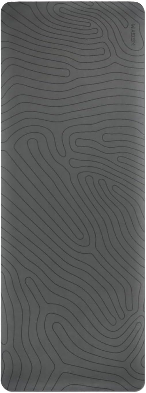 4mm Cushioned Exercise Mat for Yoga & Pilates - Anti Slip, Polyurethane with Suede Top & Carrying Strap-GravixFit