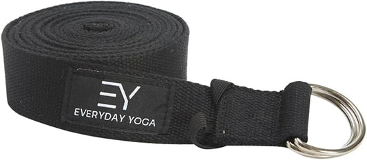 Everyday Yoga Super Strong Strap with Metal D-ring Buckle - Improve Flexibility, Stretching, and Physical Therapy Fitness.-GravixFit