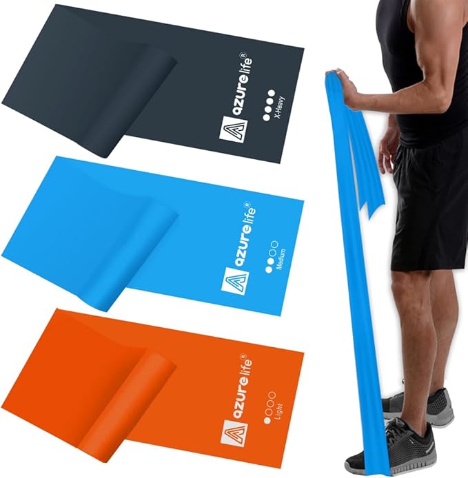 Resistance Bands,Professional Long Non-Latex Elastic Stretch Bands,Exercise Bands for Physical Therapy, Yoga, Pilates, Rehab, at-Home or The Gym Workouts, Strength Training-GravixFit