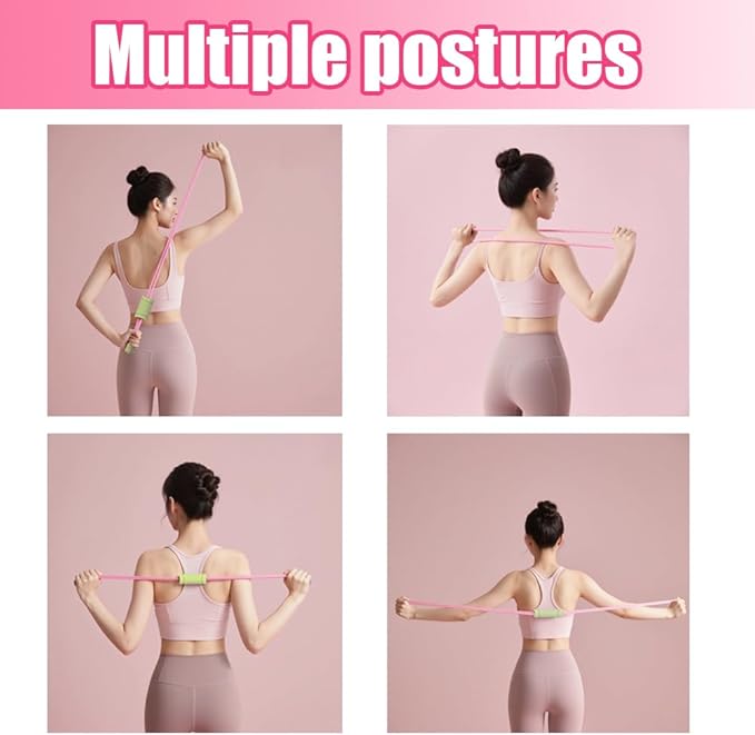 Figure 8 Fitness Resistance Bands with Handles, Yoga Resistance Band Stretch Fitness Band, Chest Expander, for Arm and Shoulder Stretch, Rope 8 Word Elastic for Women and Men（3 Pack）-GravixFit