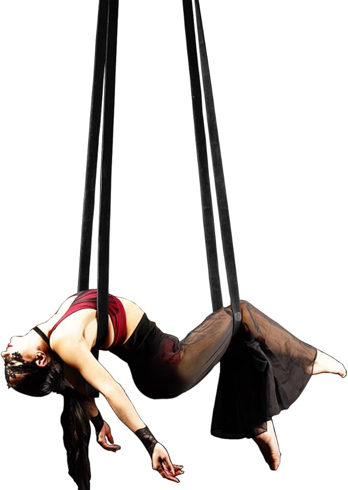 6.6ft 2m Aerial Loops Aerial Straps Ropes Aerial Acrobatics Body Loop Trapeze Circus Apparatuses Equipment Yoga Straps 1 pairs-GravixFit