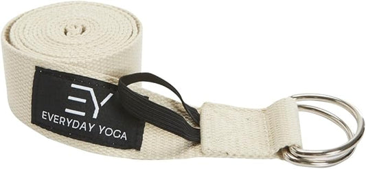 Everyday Yoga Super Strong Strap with Metal D-ring Buckle - Improve Flexibility, Stretching, and Physical Therapy Fitness.-GravixFit
