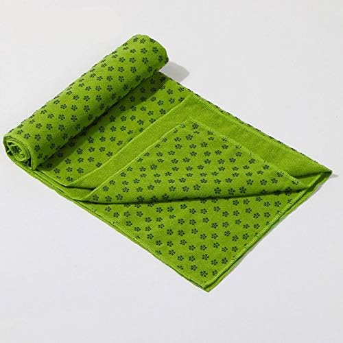 IBL-Yoga Towel, Hot Yoga Mat Towel - Sweat Absorbing Non-Slip for Hot Yoga, Pilates and Workout, 24x72 inches with Grip Dots (Green)-GravixFit