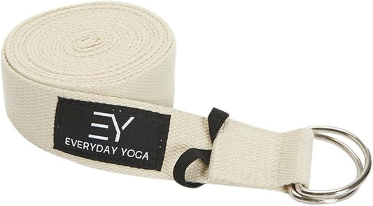 Everyday Yoga Super Strong Strap with Metal D-ring Buckle - Improve Flexibility, Stretching, and Physical Therapy Fitness.-GravixFit