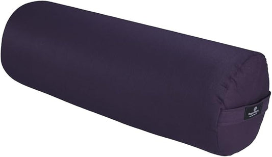 Hugger Mugger Round Yoga Bolster - Firm Round Shape, Higher Profile, Great Under Knees, Soft Support, Handmade in The USA-GravixFit
