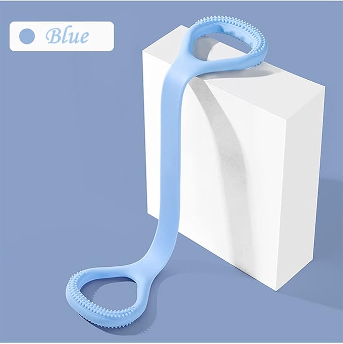 HUICHAI Figure 8 Fitness Resistance Band with Handles, Pure Barre Workout Chest Arm and Shoulder Stretch Bands Exercise Equipment, Blue-GravixFit