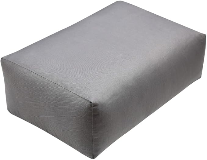 Rectangular Yoga Bolster Pillow, 18" x 12" x 6", Pink Cotton-GravixFit