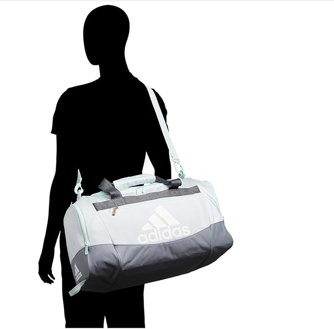 adidas Unisex Defender 4.0 Gym Duffel Bag for Men and Women, Jersey Onix Grey/Black, Medium (66L)-GravixFit