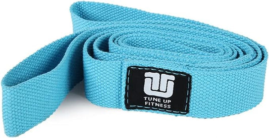 Tune Up Fitness – Double Loop Yoga Stretching Strap for Physical Therapy, Yoga, Working Out | Excellent Leg, Shoulder & Hamstring Stretcher & Yoga Strap | Enhances Flexibility, Mobility, Muscle Strength & Posture-GravixFit