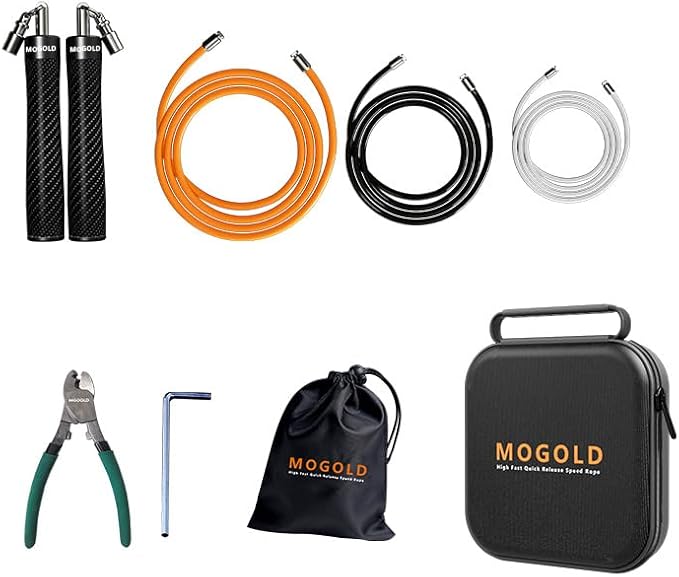 Weighted Jump Rope for Men Women -Interchangeable 1/5lb 1/4lb 1/2lb Heavy jump ropes - 360 Degree Spin - Length Adjustable,Ergonomics Leather Grip Skipping Rope for Fitness Weight Loss & More