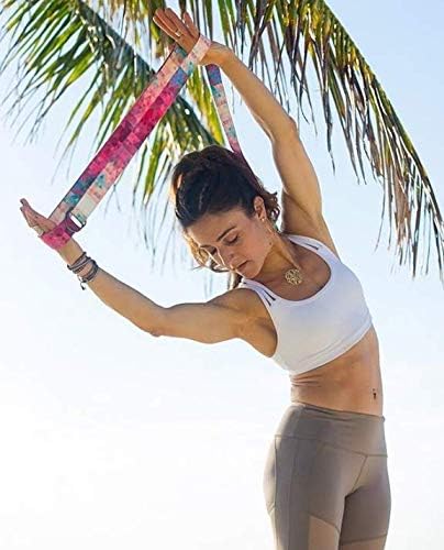 yogadesignlab YOGA DESIGN LAB | The Yoga Strap | Luxurious, Extra Long, Super Soft, Eco Printed | Studio Quality, Adjustable | Safely Stretch Further and Hold Longer | 8 ft Long-GravixFit