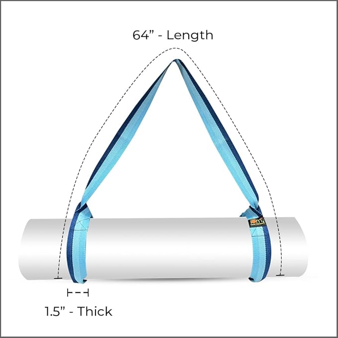 Yoga Mat Carrier Strap | Adjustable Mat Holder Sling for Carrying Mats | Thick & Comfy Texture | Yoga Mat Strap-GravixFit