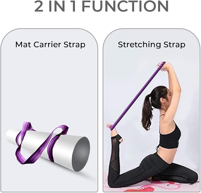 Yoga Mat Carrier Strap | Adjustable Mat Holder Sling for Carrying Mats | Thick & Comfy Texture | Yoga Mat Strap-GravixFit