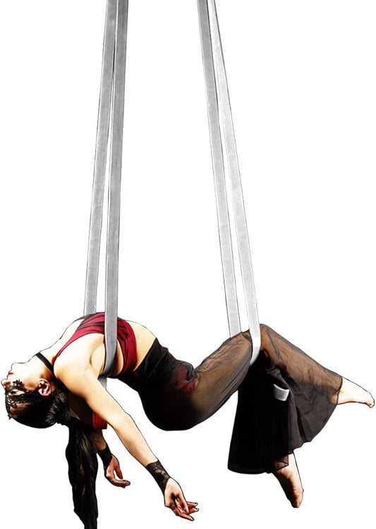 6.6ft 2m Aerial Loops Aerial Straps Ropes Aerial Acrobatics Body Loop Trapeze Circus Apparatuses Equipment Yoga Straps 1 pairs-GravixFit