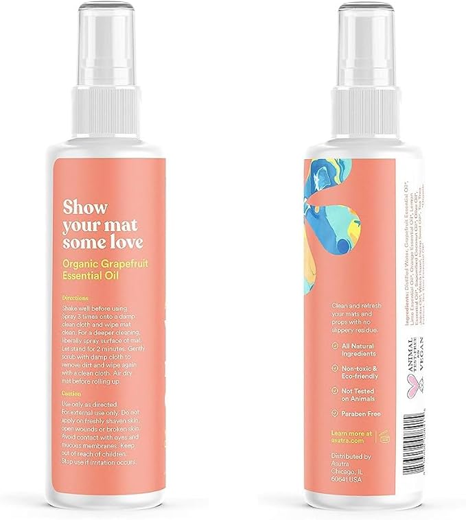 ASUTRA Yoga Mat Cleaner Spray Variety Pack (Lavender, Eucalyptus, Citrus), 4 fl oz Each (Pack of 3) - No Slippery Residue, Organic Essential Oils, Deep-Cleansing for Fitness Gear & Gym Equipment-GravixFit