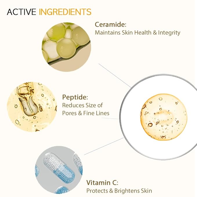 #OOTD Ceramide Brightening Sheet Mask For Face, Moisturizing, Anti Aging Ceramide, Peptide, Vitamin C, EVE Vegan 10EA-GravixFit