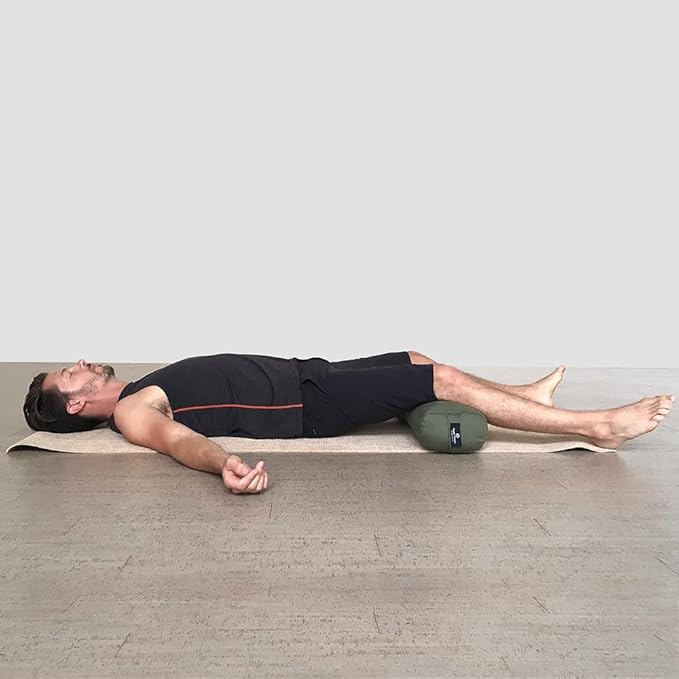 Hugger Mugger Junior Yoga Bolster - Narrower Profile, Very Firm, Great for Smaller Yogis, Heart-Opening poses or Under the Knees, Handmade in USA-GravixFit