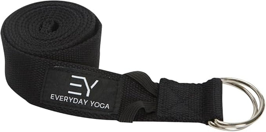 Everyday Yoga Super Strong Strap with Metal D-ring Buckle - Improve Flexibility, Stretching, and Physical Therapy Fitness.-GravixFit