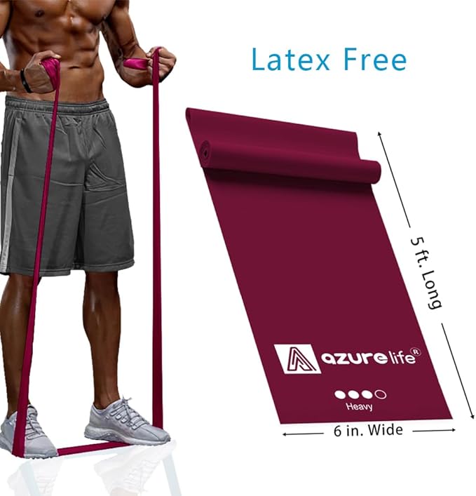 Professional 8 Yards Bulk Resistance Bands Rolls or 5,6,7 ft. Long Non-Latex Elastic Exercise Bands, Stretch Bands for PT, Yoga, Pilates, Rehab, at-Home or The Gym Workouts-GravixFit