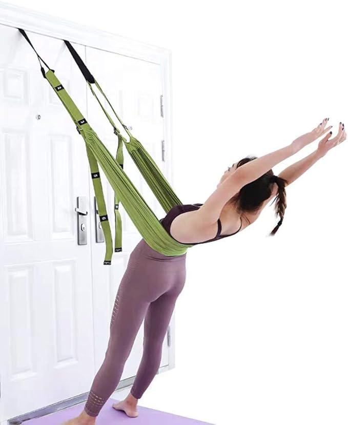 TOCO FREIDO Waist Back Leg Stretch Strap/Yoga Fitness Band, Leg Stretching Assist Trainer, Yoga Stretcher, Back Bend Split Inversion Strap for Fitness, Dance, Ballet, Gymnastics-GravixFit