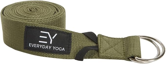 Everyday Yoga Super Strong Strap with Metal D-ring Buckle - Improve Flexibility, Stretching, and Physical Therapy Fitness.-GravixFit