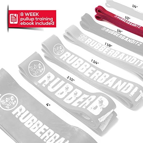 Rubberbanditz Pull Up Assist Resistance Bands Heavy Duty Loop Exercise Workout Bands for Powerlifting, Mobility, and Stretching-GravixFit