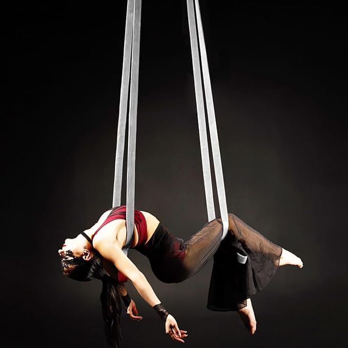 6.6ft 2m Aerial Loops Aerial Straps Ropes Aerial Acrobatics Body Loop Trapeze Circus Apparatuses Equipment Yoga Straps 1 pairs-GravixFit