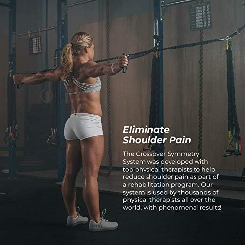 Crossover Symmetry Shoulder System Includes Two Sets of Resistance Bands Attachments Training Guide Exercise Chart Online Workouts for Home Fitness Rehab Rotator Cuff Exercises-GravixFit